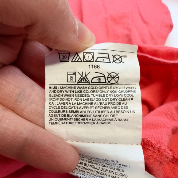 Old Navy Womens T Shirt Top Relaxed Long Sleeve Pullover V Neck Coral Pink Small - Picture 8 of 9